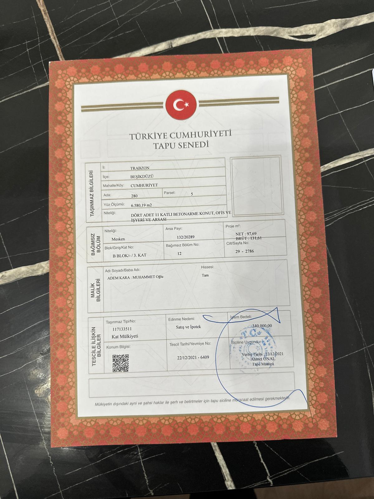 MABEL'DEN ÇARŞI MERKEZİ TOKİ'DE SATILIK ÖN CEPHE 3+1 DAİRE